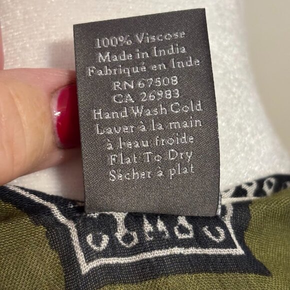 VINCE CAMUTO Green/White Floral Kimono Wrap Open Front Boho Cover Up One Size - Picture 10 of 10